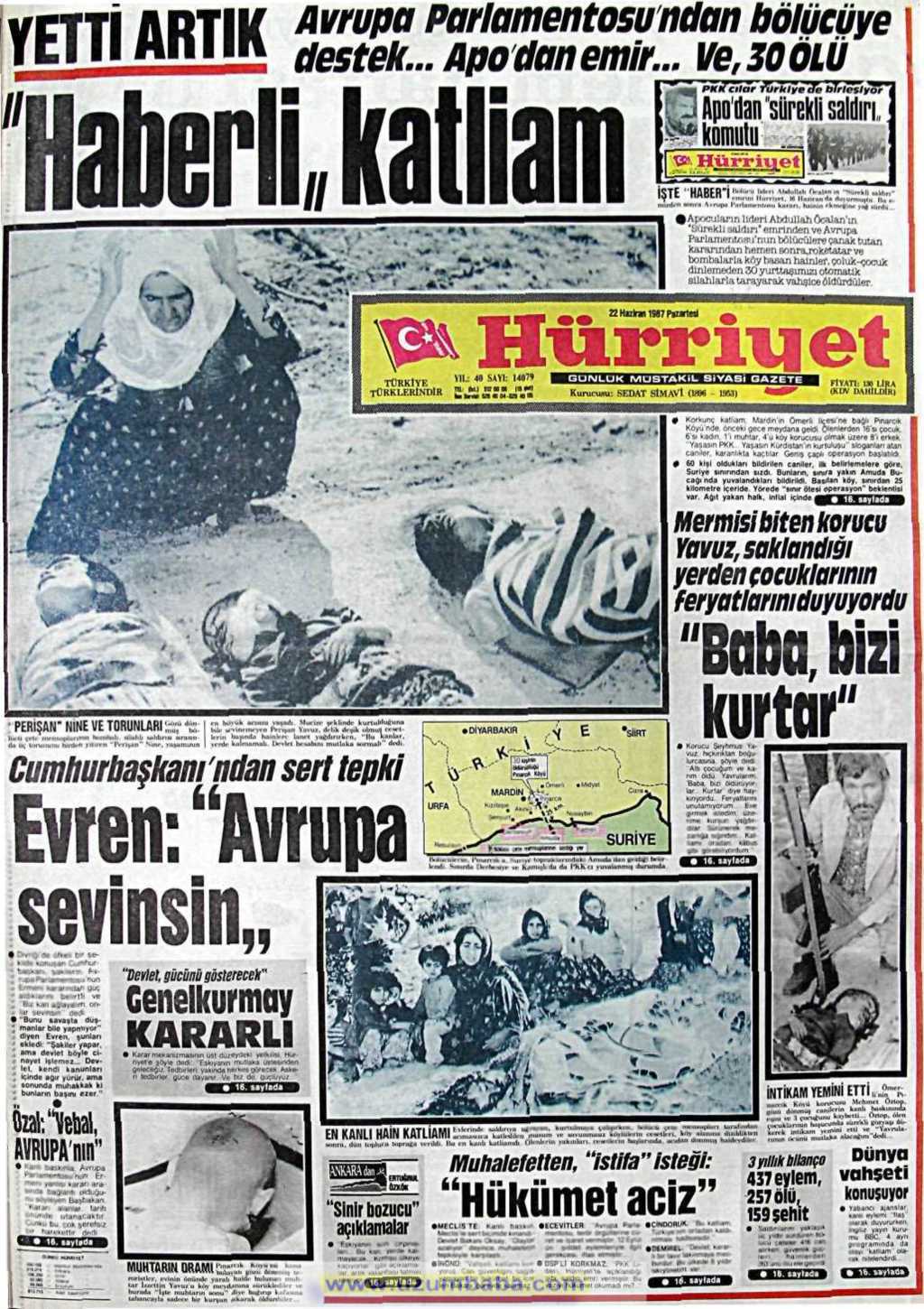 Tarihi gazete manşetleri 1984 1988 gazete manşetleri