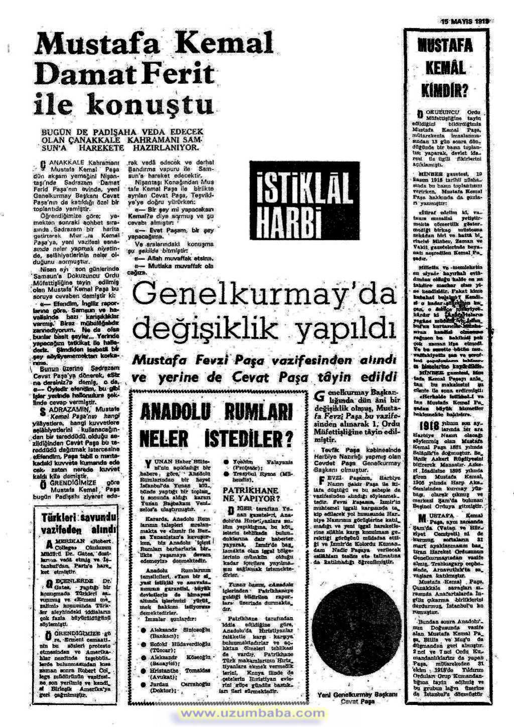 istiklal harbi gazetesi 15 mayıs (2) 1919