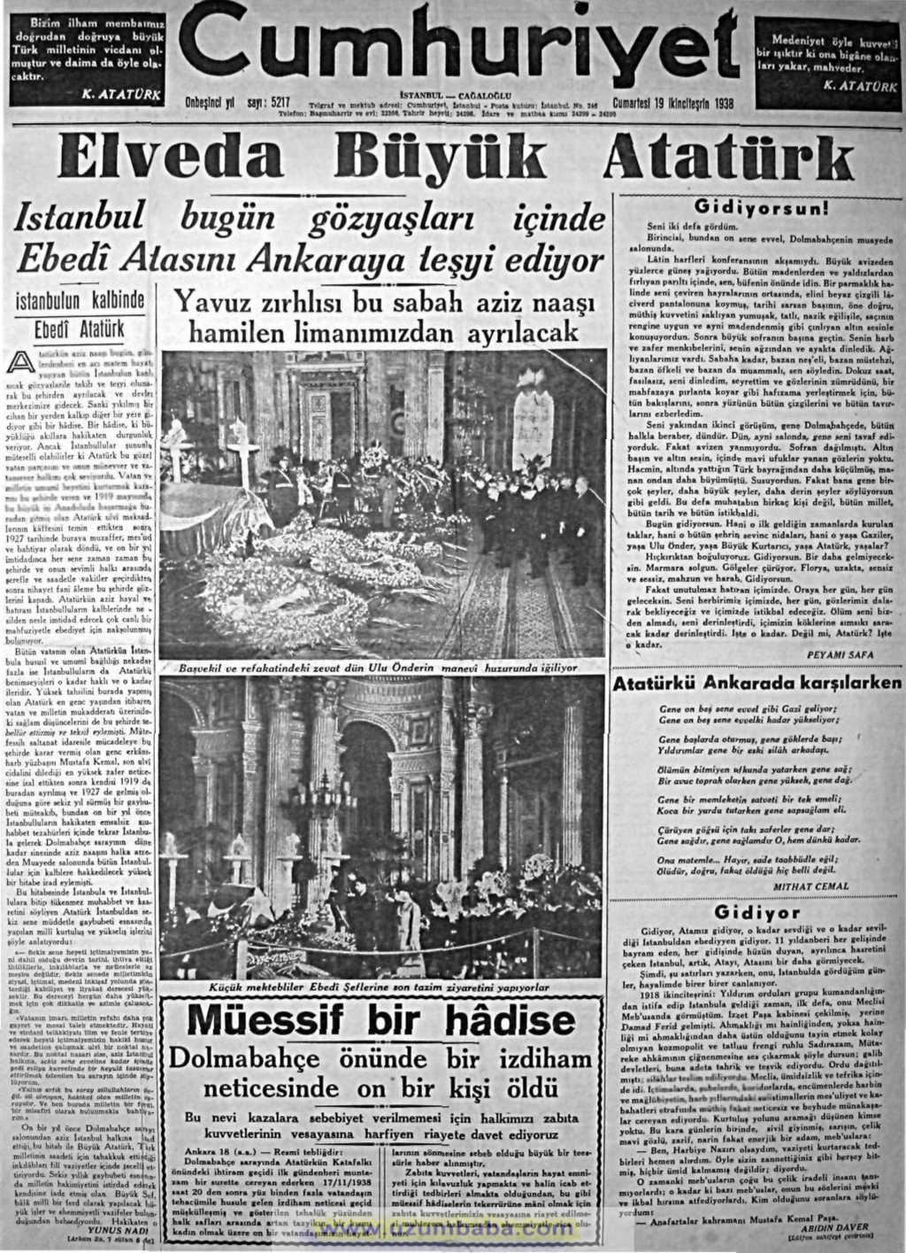 cumhuriyet gazetesi ikinci teşrin (2) 1938