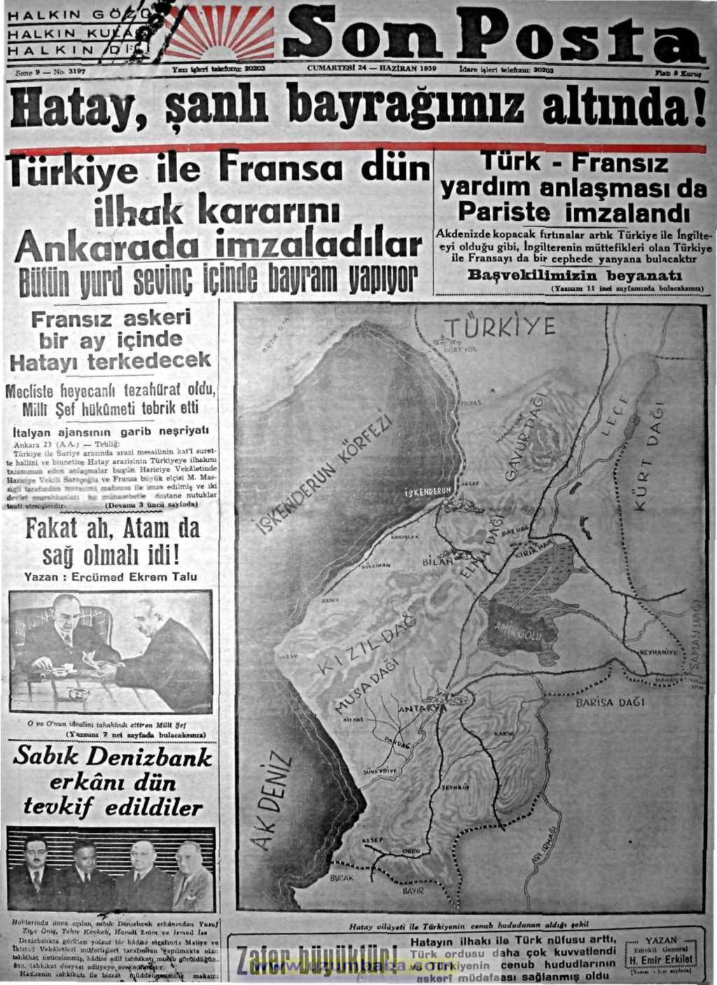 son posta gazetesi 24 haziran 1939