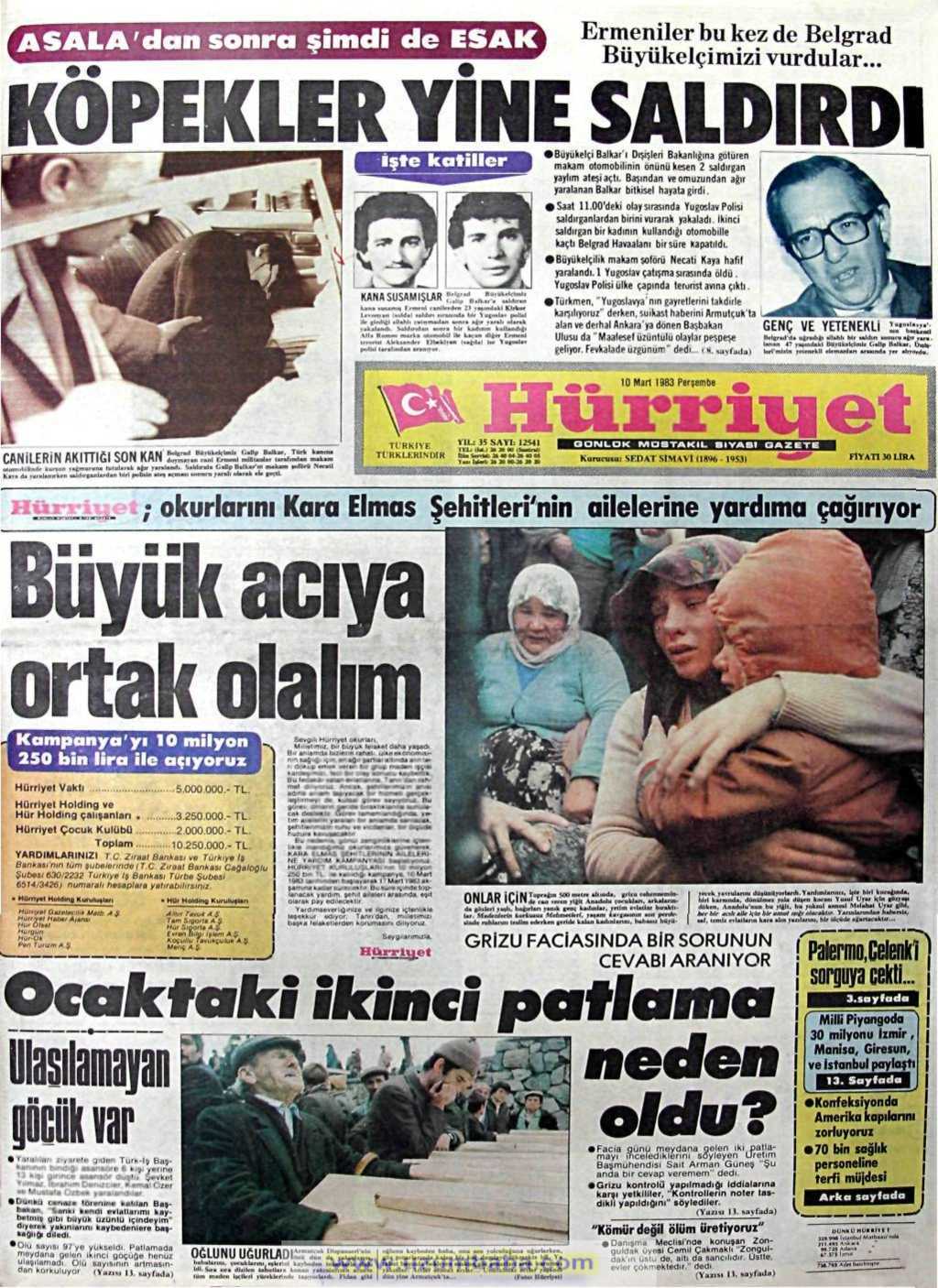 Hürriyet gazetesi 10 mart 1983