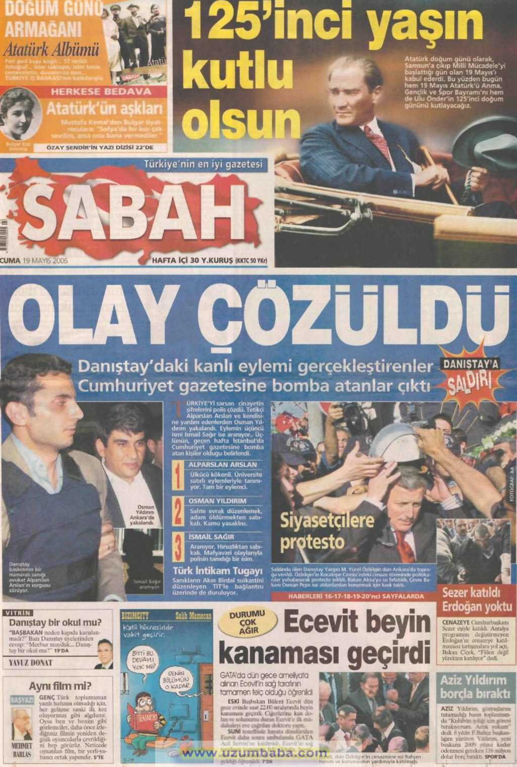 Sabah gazetesi 19 mayıs 2006